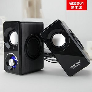 铂爱 061记本台式机电脑音箱组合usb有线迷你低音 061音响电脑台