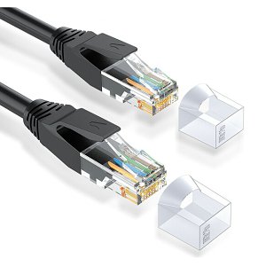 六类网线 cat6类千兆网络纯铜线10米 电脑宽带非屏蔽八芯双绞家用监控连接成品跳线LC-6100G