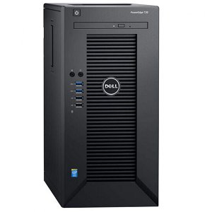 戴尔（DELL）T30小型塔式服务器主机 台式电脑整机箱 支持WIN7 至强E3-1225V5加配128G固态系统盘 16G内存/3*1T硬盘