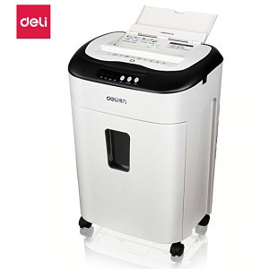 得力(deli)双入纸口高端长时间全自动碎纸机 4级保密文件颗粒粉碎机碎纸机 80张自动入纸