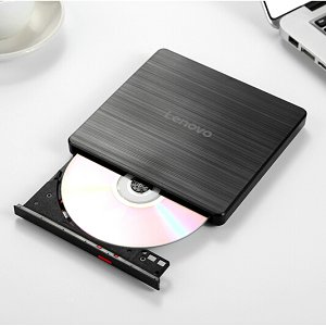 联想（Lenovo）8倍速 USB2.0 外置光驱 外置DVD刻录机 移动光驱 黑色(兼容Windows/苹果MAC系统/GP70N)