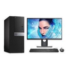 戴尔（DELL)OptiPlex 7050MT/新款7060MT商用台式电脑主机 定I7-8700丨 8G丨128G+1TB丨4G E2216HV 21.5液晶显示器