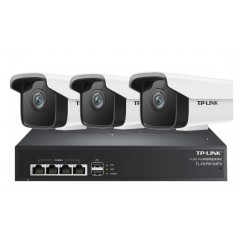 TP-LINK H.265监控设备套装200万高清夜视室外室内网络监控摄像头手机远程poe供电看店宝 刻录机+3个摄像头3路套装